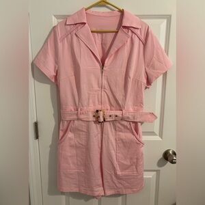 Pink Romper,XL,worn 1x, smoke free home. Available in Black or khaki as well.